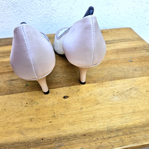 New Caparros Nude Satin Quillian Shoes Women's Size 9.5 - Picture 11 of 16